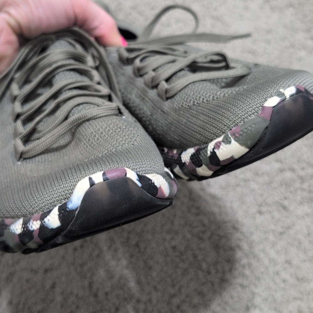 Aetrex Carly Arch Support Sneaker Olive Green Knit Camo Sole Women 8.5 AL204W - Picture 5 of 12